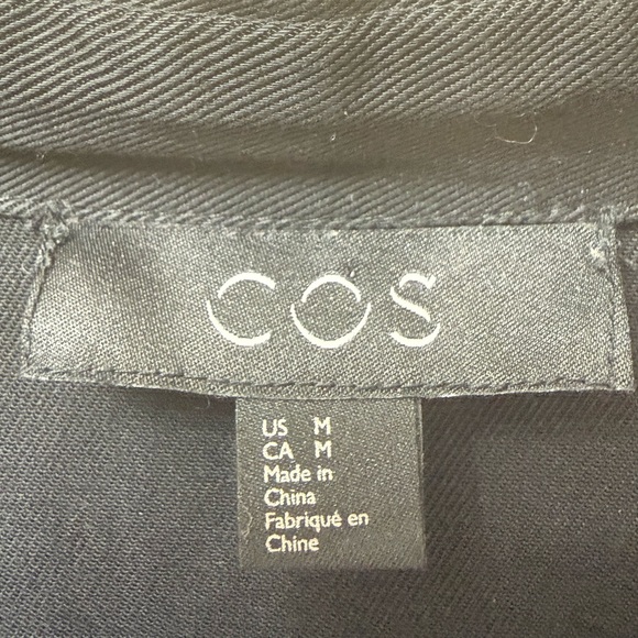 Cos / M / Black Balloon Shirt Dress / Minimalist / Quiet Luxury / Neutral - Picture 5 of 6